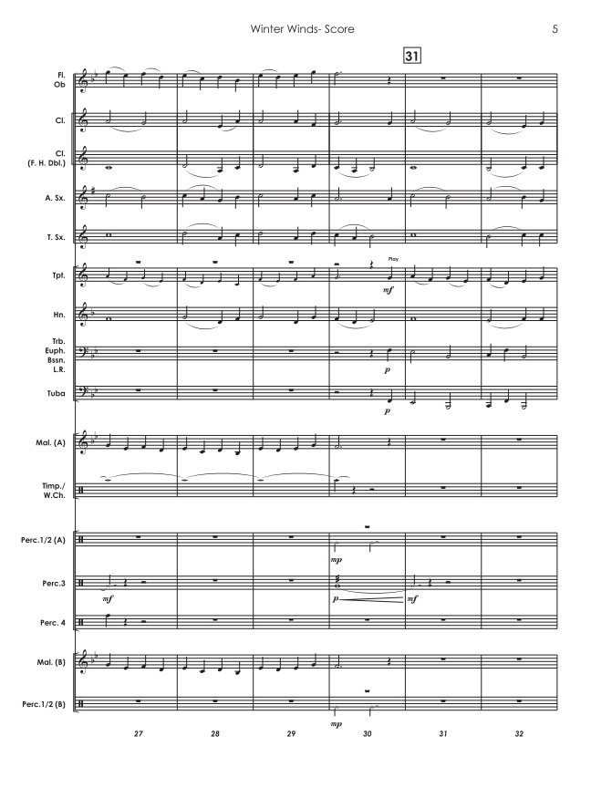 Randall Standridge Music Grade 0.5 - Winter Winds