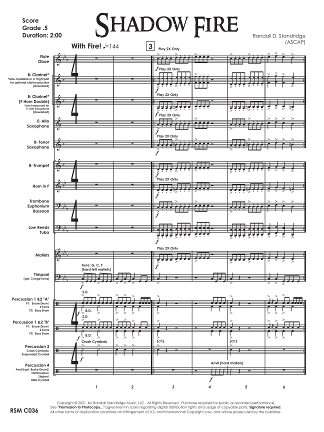 Randall Standridge Music Grade 0.5 - Shadow Fire