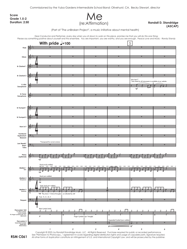 Randall Standridge Music Grade 1.5 - Me (reAffirmation)