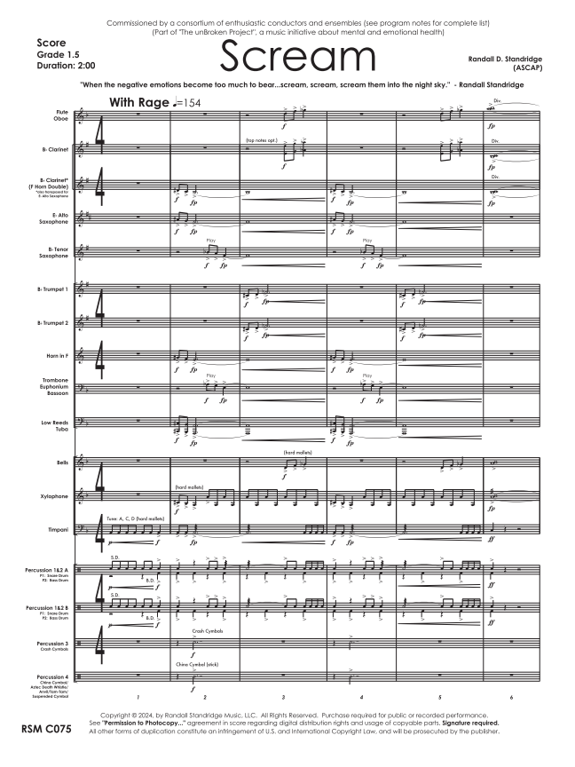 Randall Standridge Music Grade 1.5 - Scream