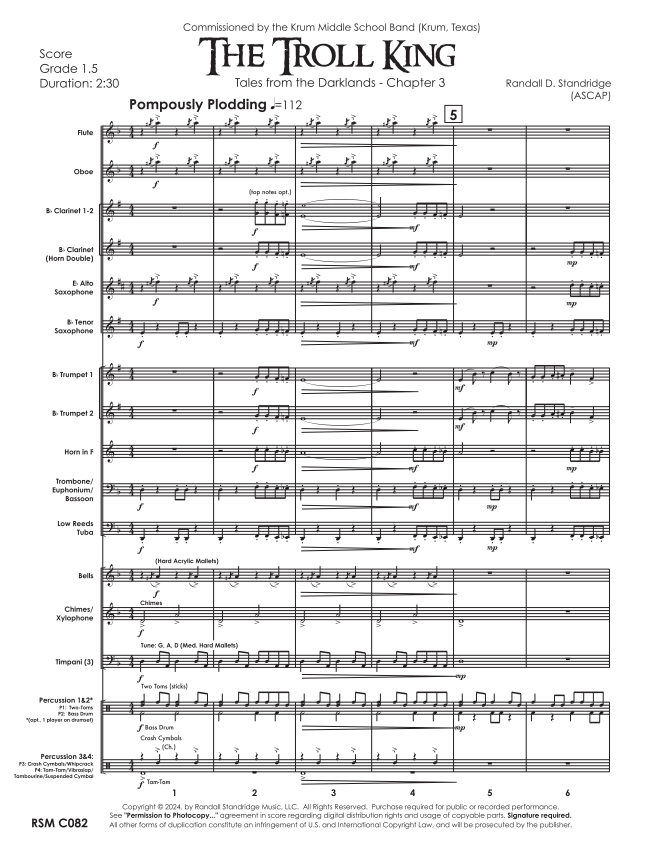 Randall Standridge Music Grade 1.5 - The Troll King