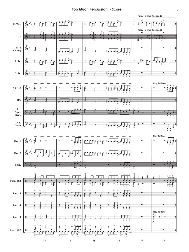 Randall Standridge Music Grade 1.5 - Too Much Percussion