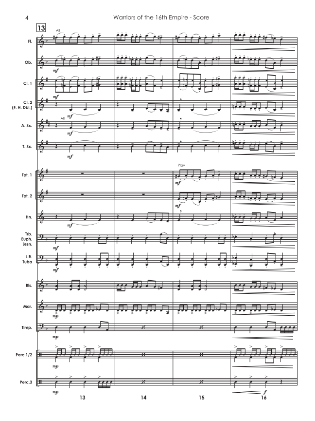 Randall Standridge Music Grade 1.5 - Warriors of the 16th Empire