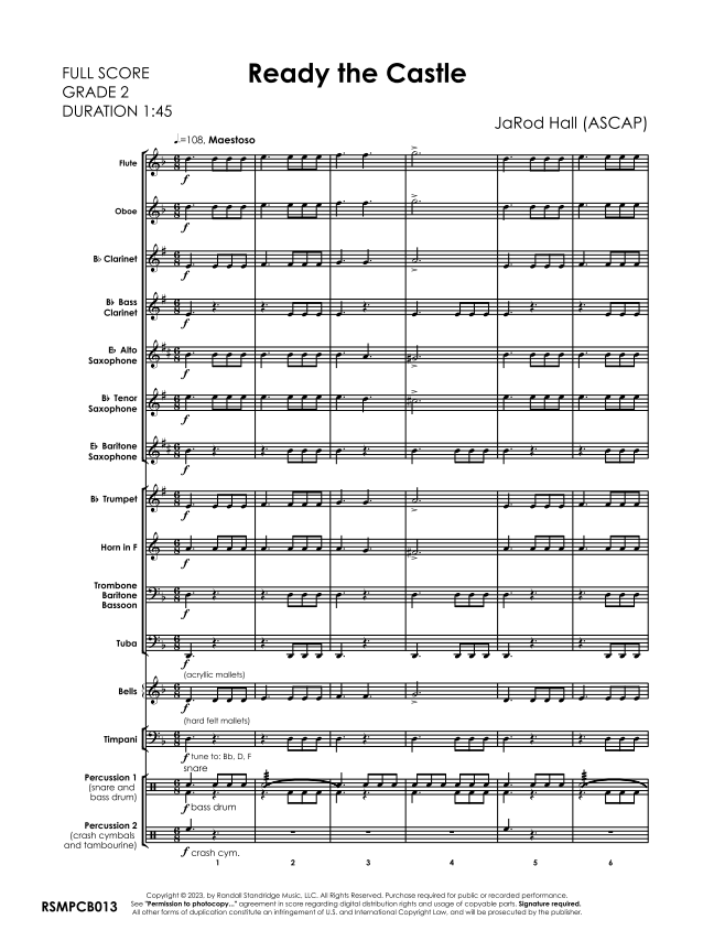 Randall Standridge Music Grade 1 - Ready The Castle