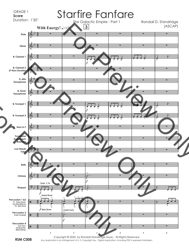 Randall Standridge Music Grade 1 - Starfire Fanfare