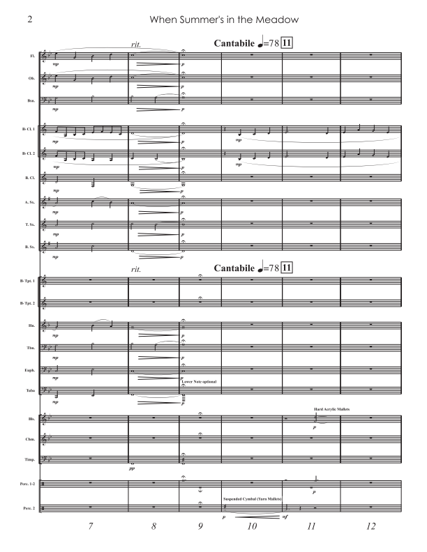 Randall Standridge Music Grade 1 - When Summer's In The Meadow
