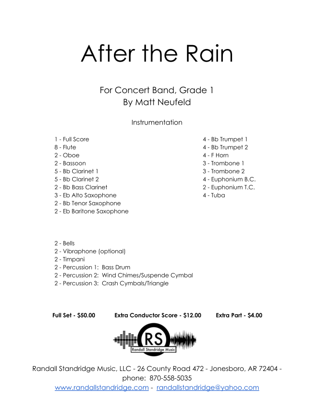 Randall Standridge Music Grade 1 - After The Rain