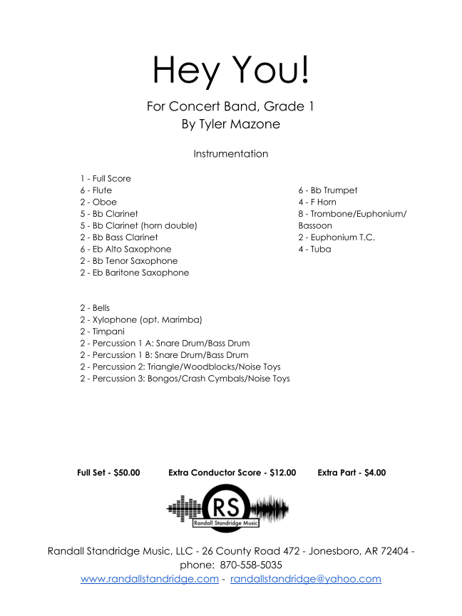 Randall Standridge Music Grade 1 - Hey You!