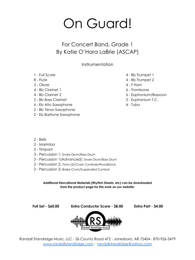 Randall Standridge Music Grade 1 - On Guard