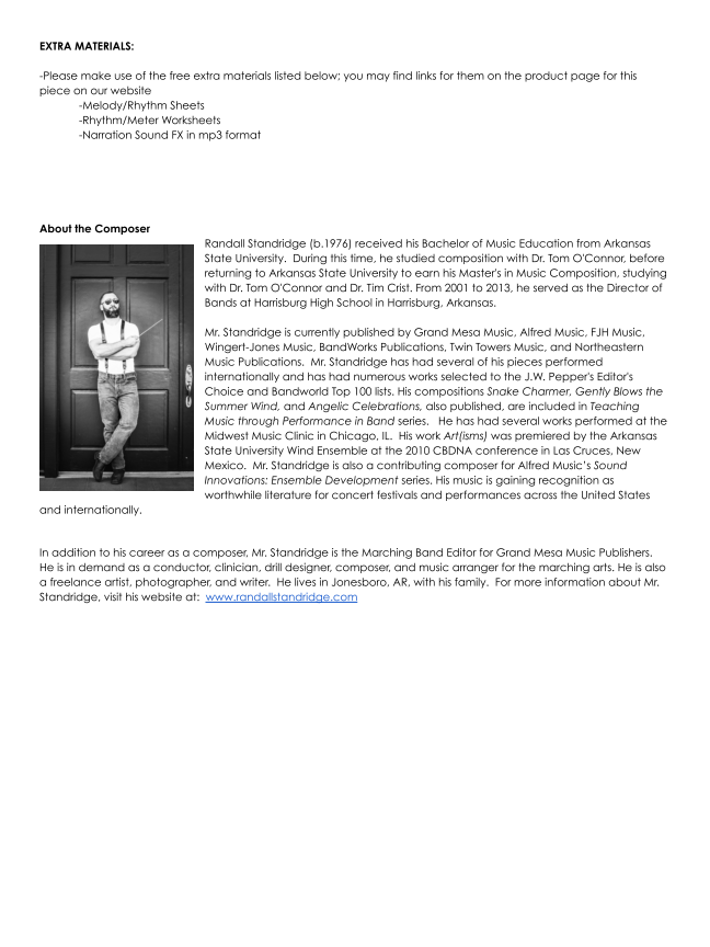 Randall Standridge Music Grade 1 - Time Travelers