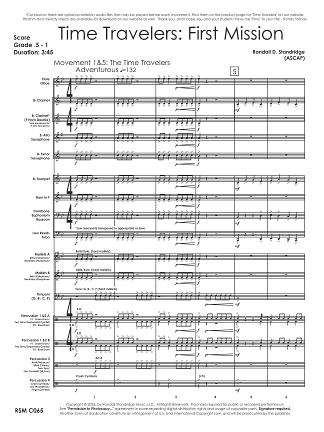 Randall Standridge Music Grade 1 - Time Travelers