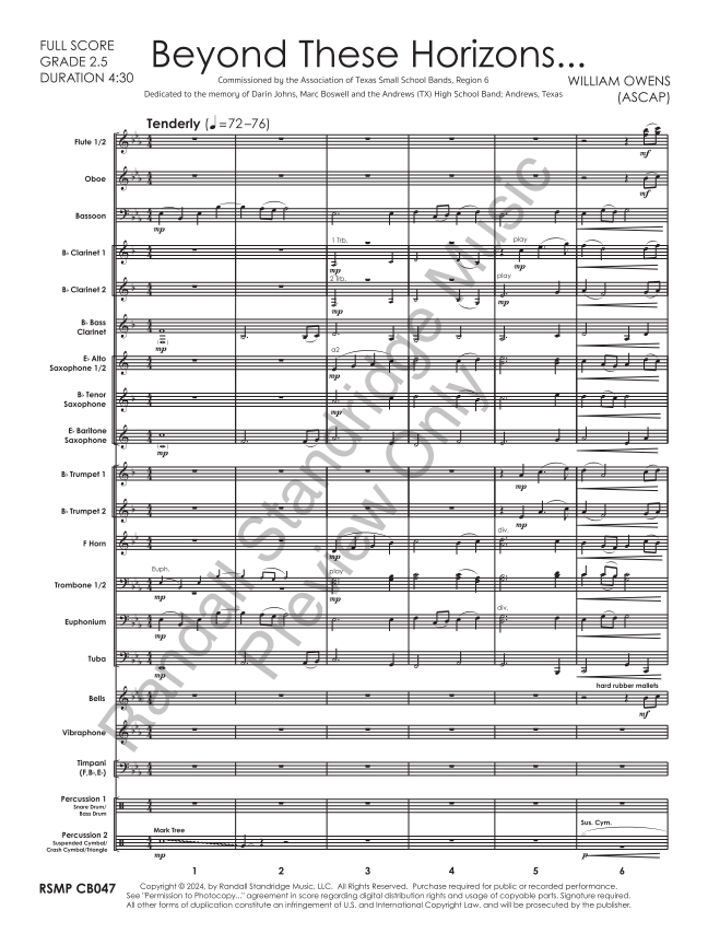 Randall Standridge Music Grade 2.5 - Beyond These Horizons