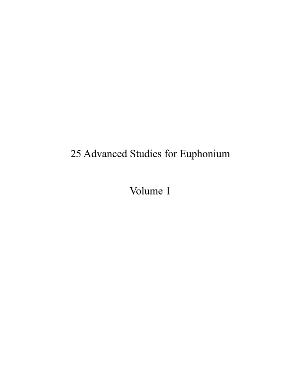 Advanced Studies for Euphonium - Kevin Day - Hardcopy A4 Textbook