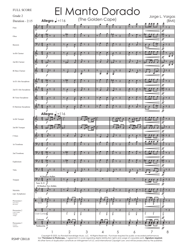 Randall Standridge Music Grade 2 - El Manto Dorado