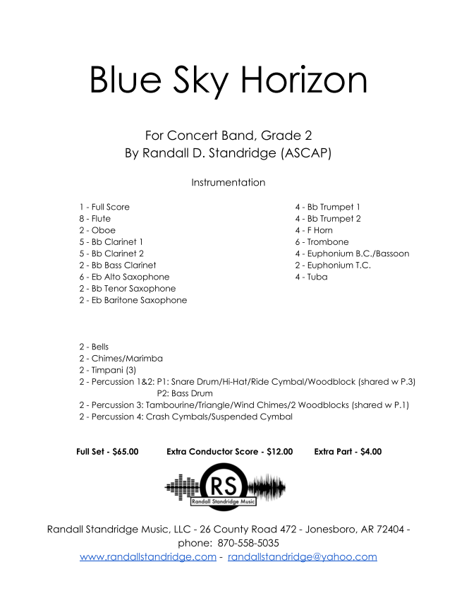 Randall Standridge Music Grade 2 - Blue Sky Horizon