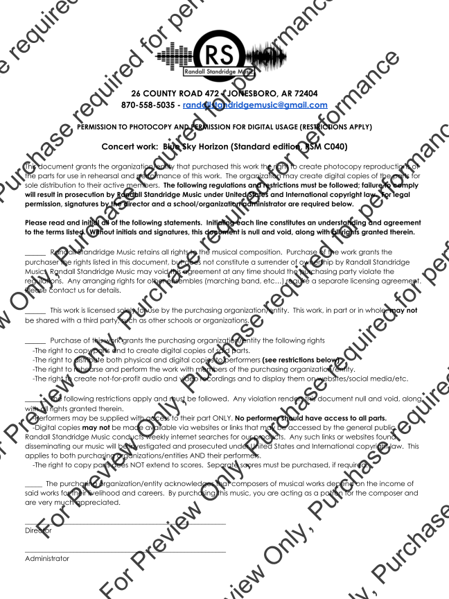 Randall Standridge Music Grade 2 - Blue Sky Horizon