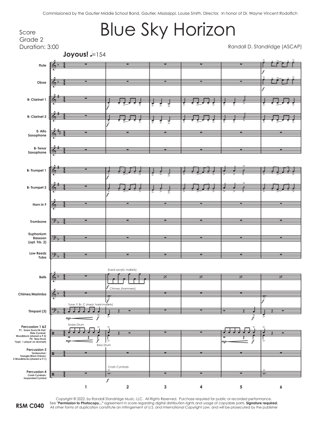 Randall Standridge Music Grade 2 - Blue Sky Horizon