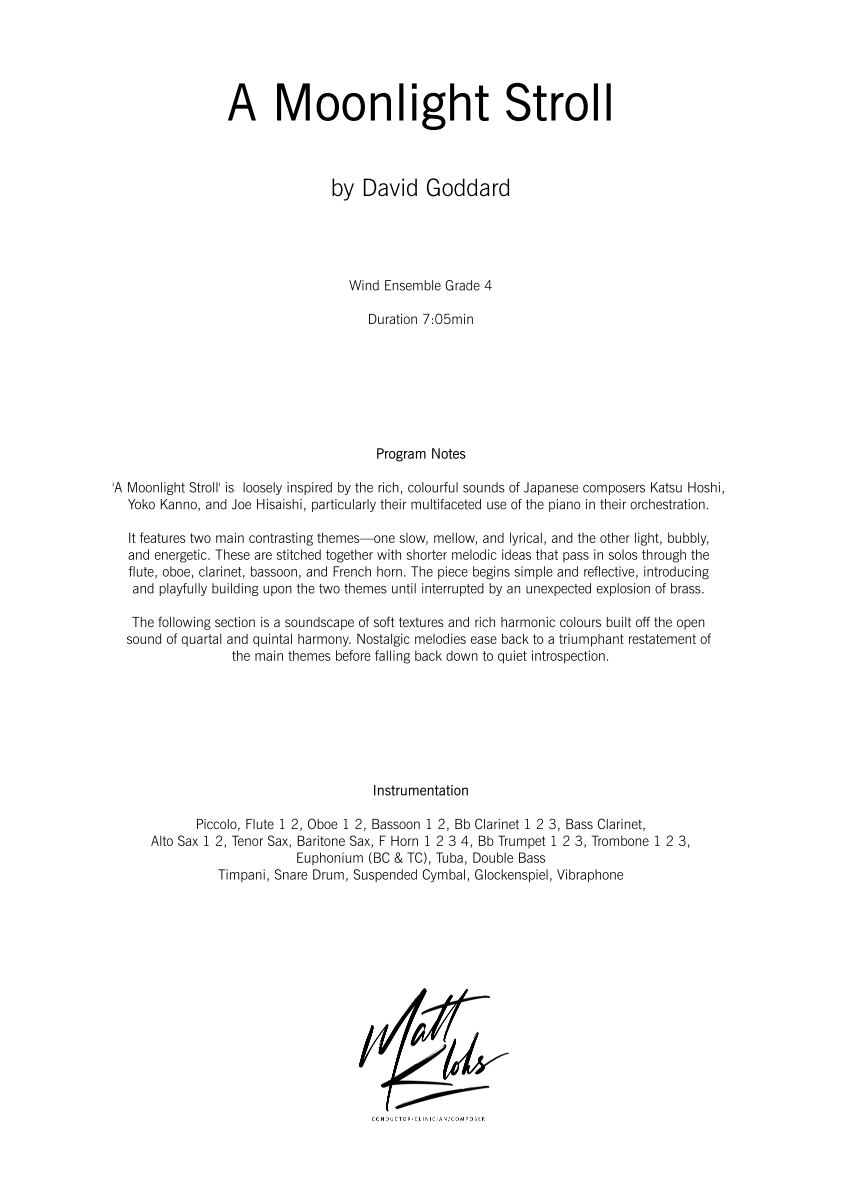 Grade 4 - A Moonlight Stroll