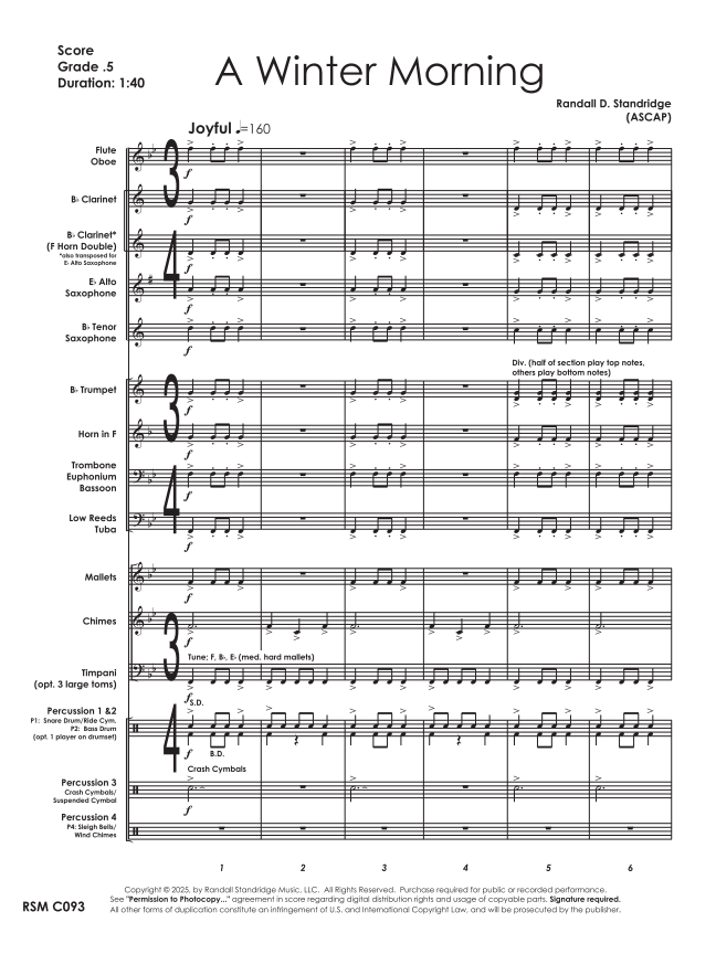 Randall Standridge Music Grade 0.5 - A Winter Morning