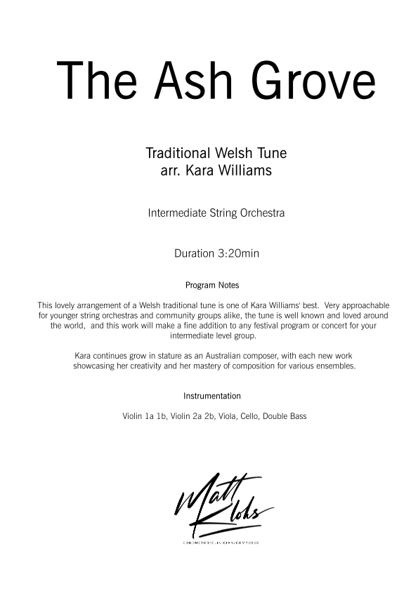 String Orchestra - Intermediate - The Ash Grove