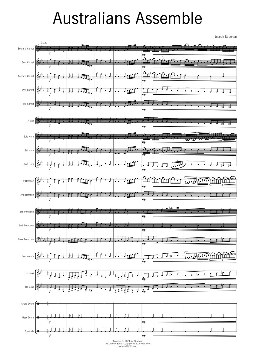 Brass Band - B/C Grade - Australians Assemble