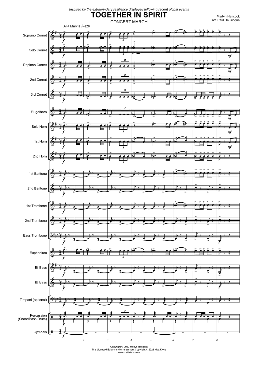 Brass Band - C/D Grade - Together in Spirit