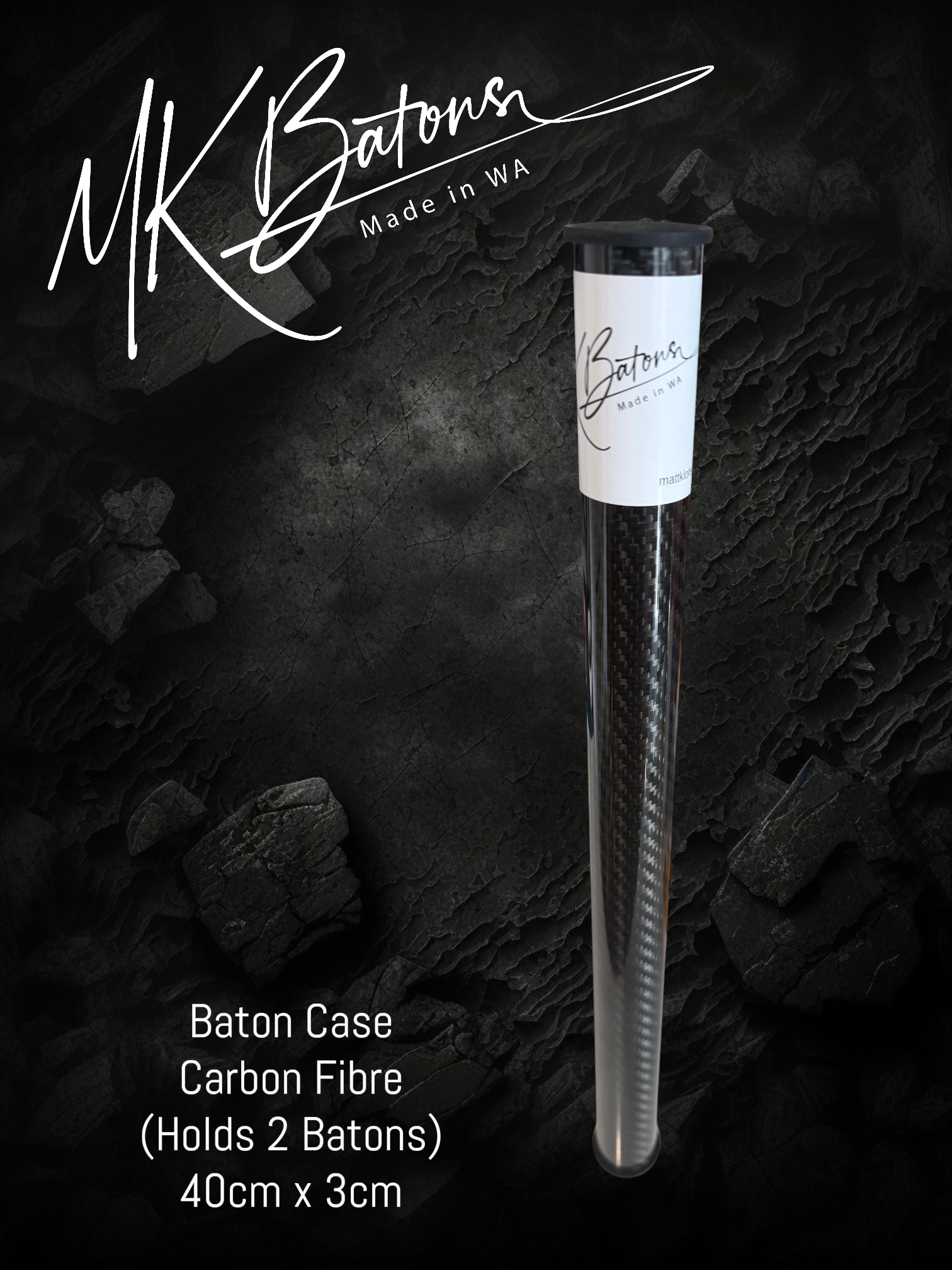 MK Batons - 40cm Carbon Fibre Case (Holds 2 Batons)