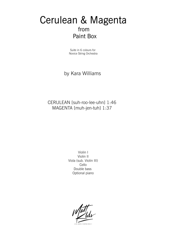 String Orchestra - Junior - Cerulean & Magenta from Paint Box