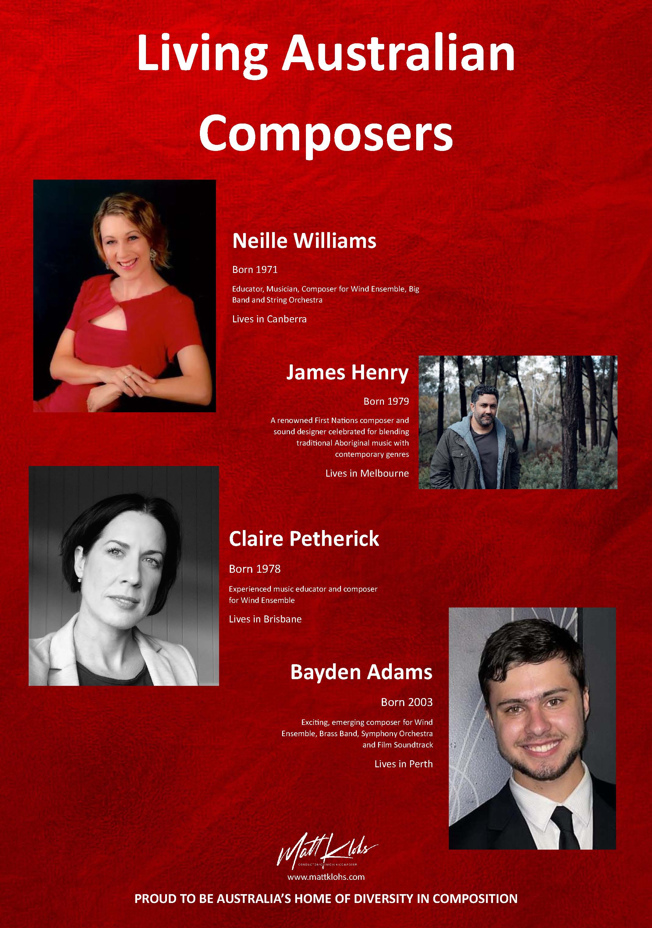 Living Australian Composers Poster #2
