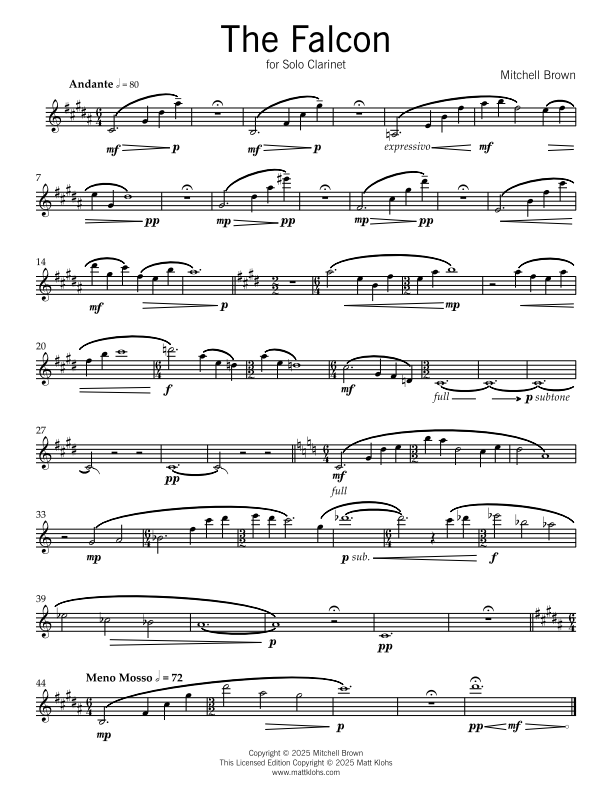 Solo Bb Clarinet - Critters - Five Miniatures