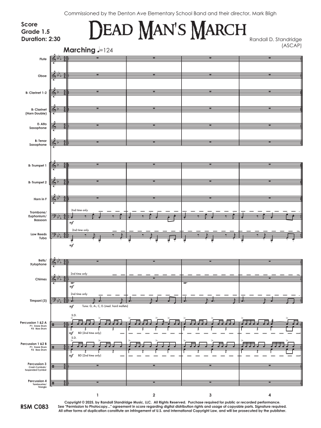 Randall Standridge Music Grade 1.5 - Dead Man's March