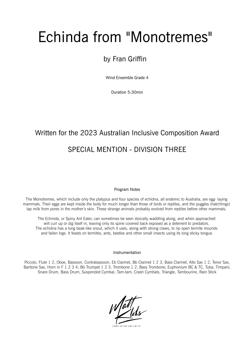 Grade 4 - Echidna (from "Monotremes")