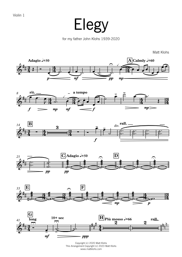 String Orchestra - Advanced - Elegy