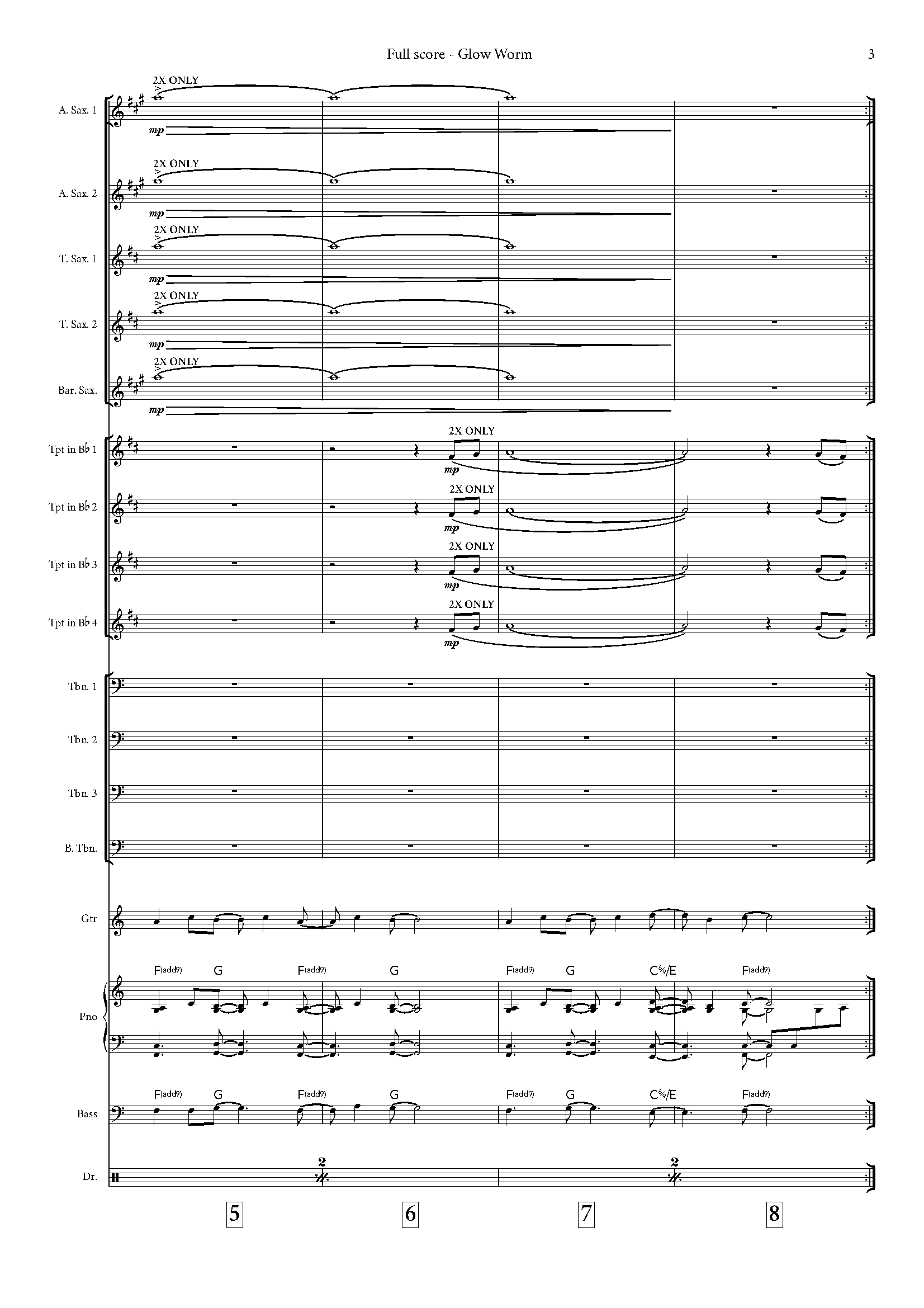Australian Big Band - Glow Worm - Intermediate
