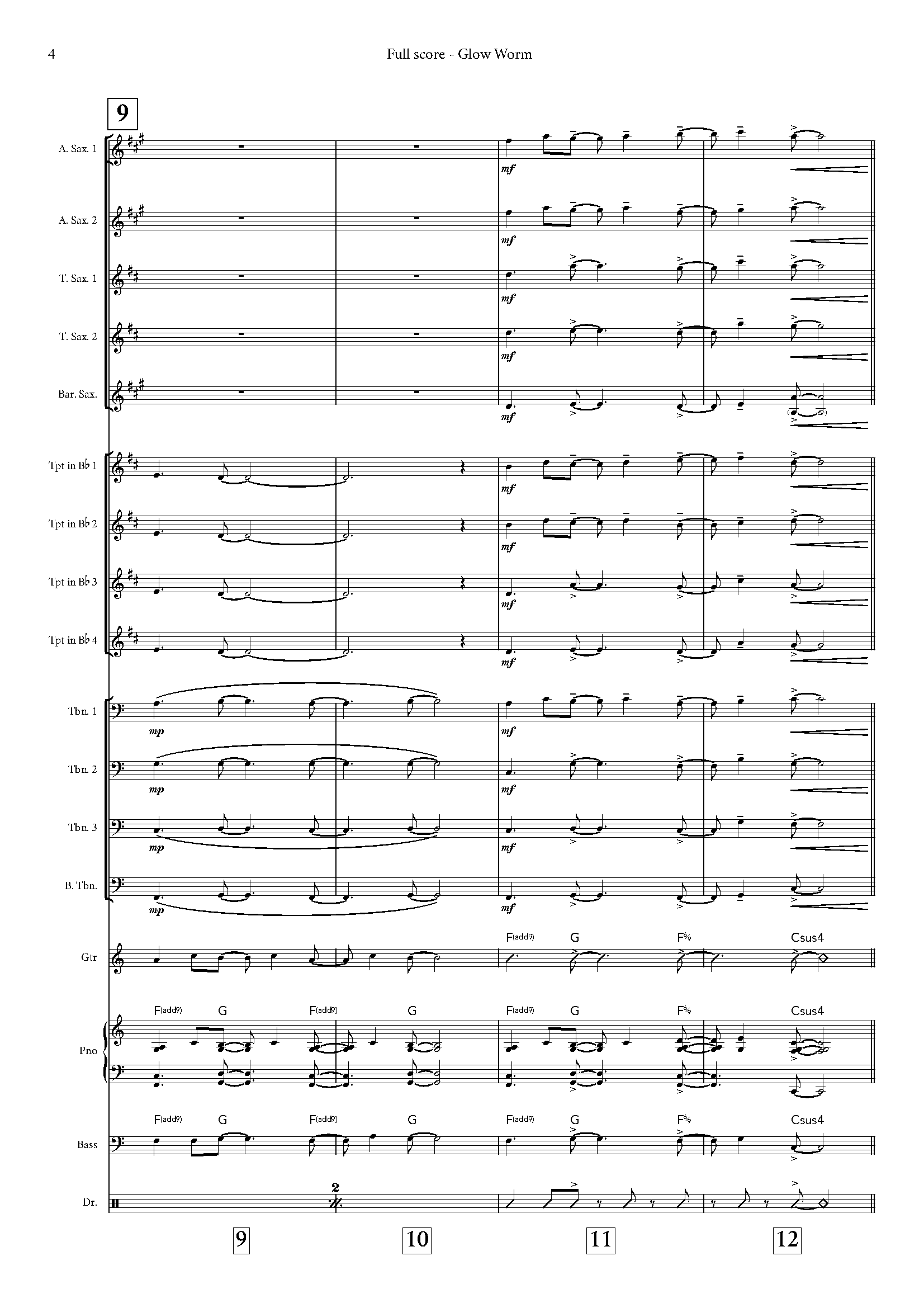 Australian Big Band - Glow Worm - Intermediate