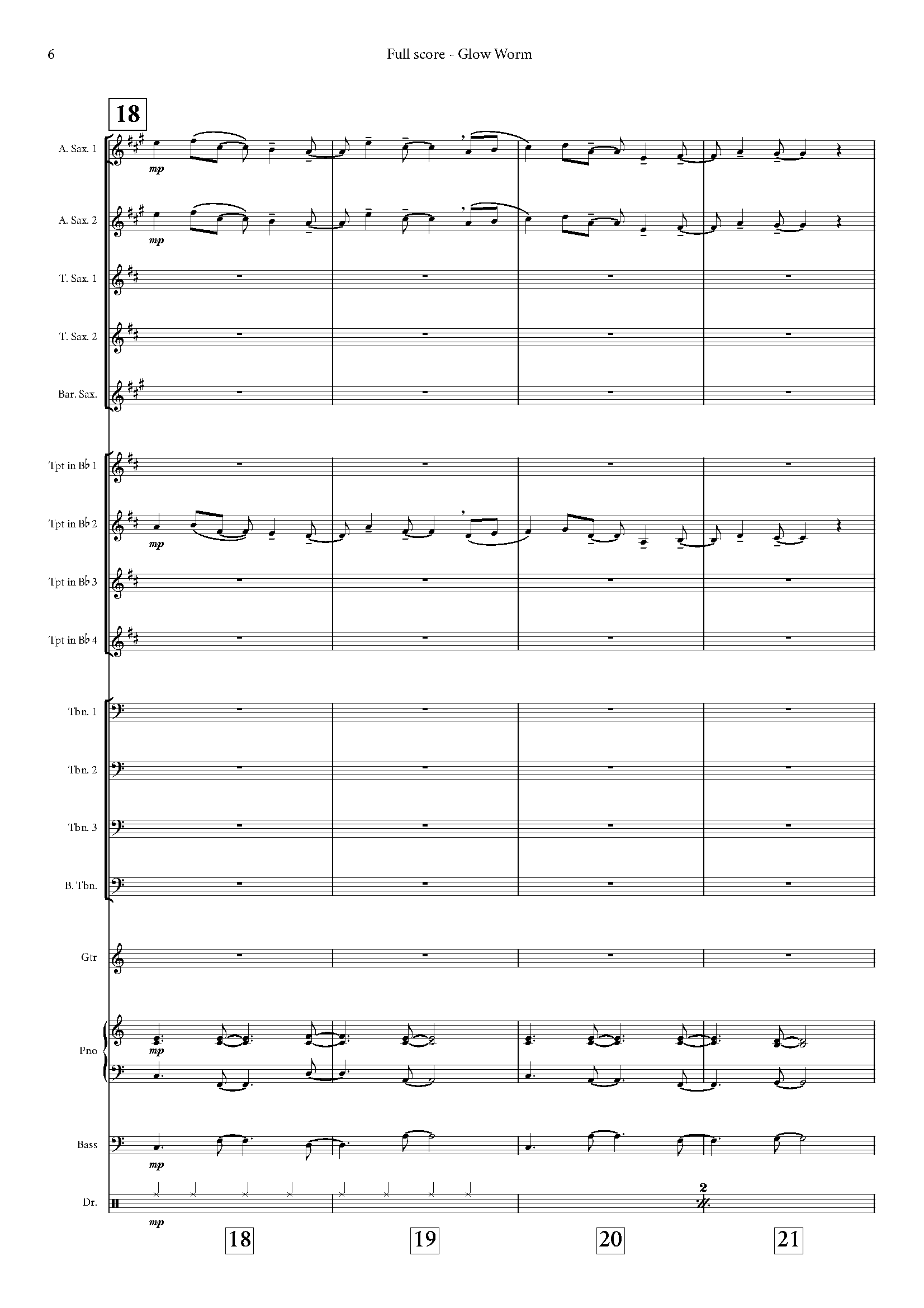 Australian Big Band - Glow Worm - Intermediate