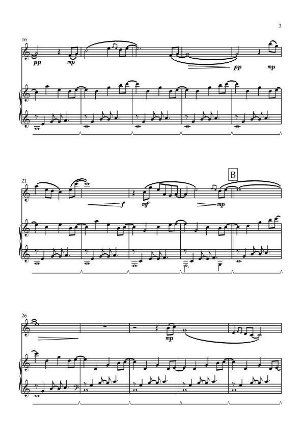 Solo Flute with Piano Accompaniment - Hannah's Song