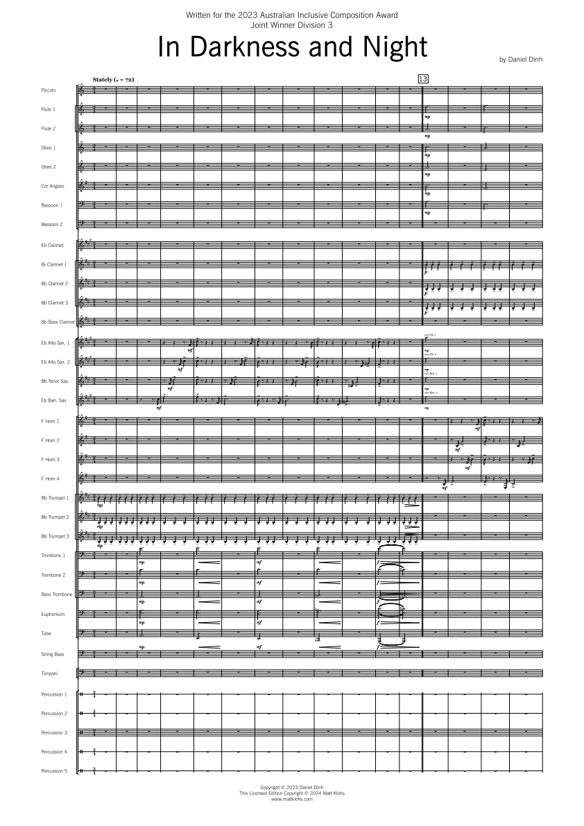 Grade 5 - In Darkness & Night