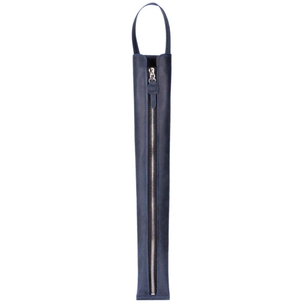 Zip-up Leather Baton Case - Holds 3 batons & 2 pencils