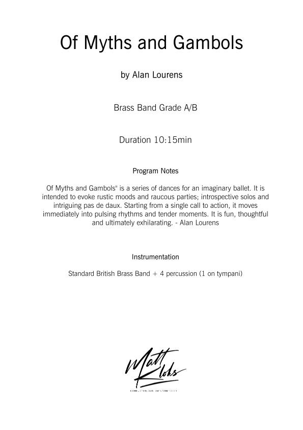 Brass Band - A/B Grade - Of Myths and Gambols
