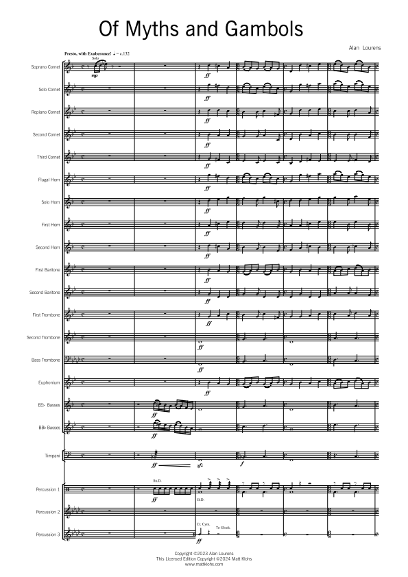 Brass Band - A/B Grade - Of Myths and Gambols