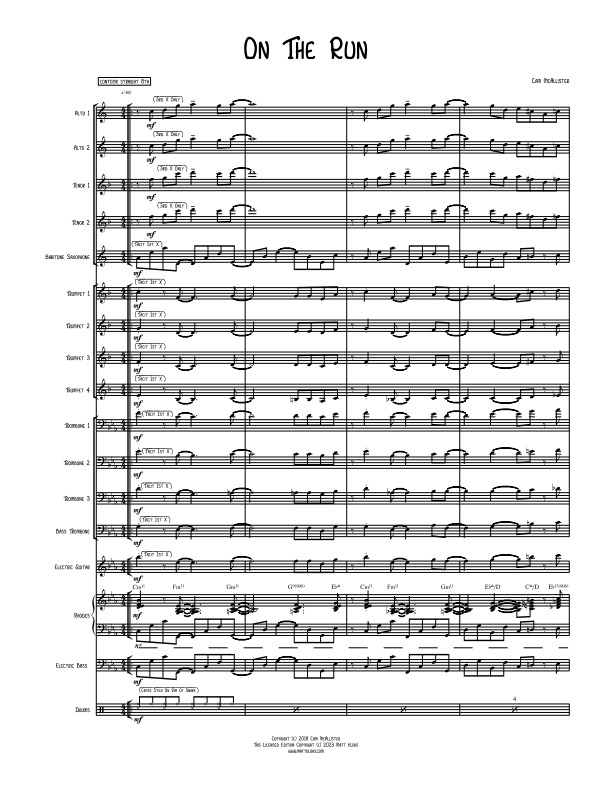 Australian Big Band - On The Run - Advanced