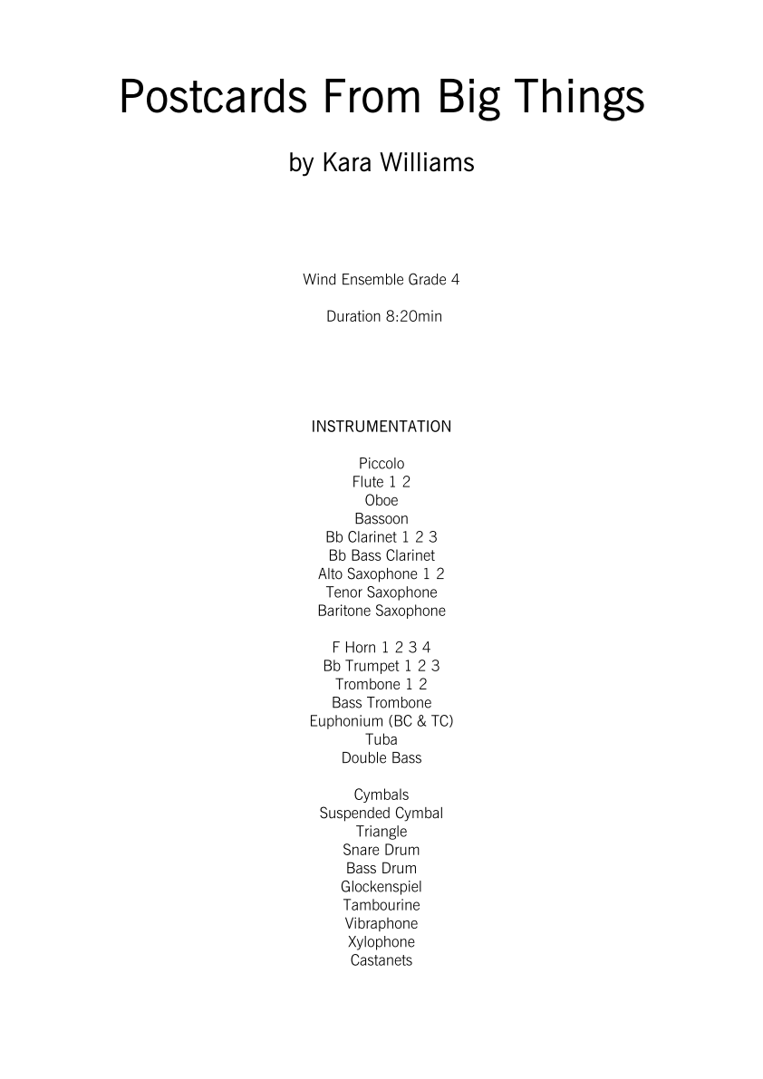 Grade 4 - Postcards From Big Things