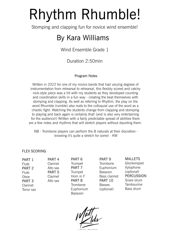 Grade 1 - Rhythm Rhumble!