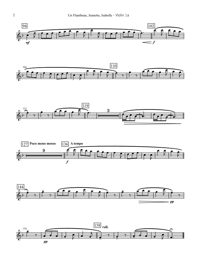 String Orchestra - Intermediate - Un Flambeau, Jeanette, Isabelle