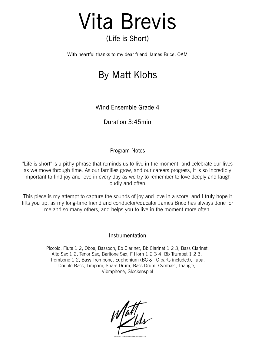 Grade 4 - Vita Brevis