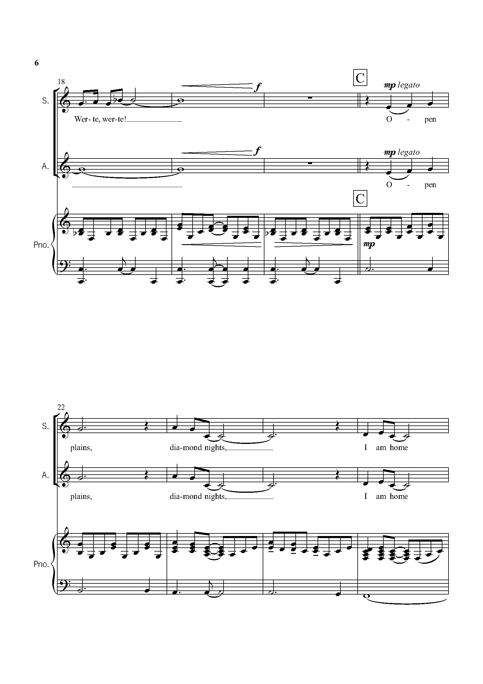 Werte! - Medium (up to 50 Voices) 2-Part Treble Choir - Rachel Hocking