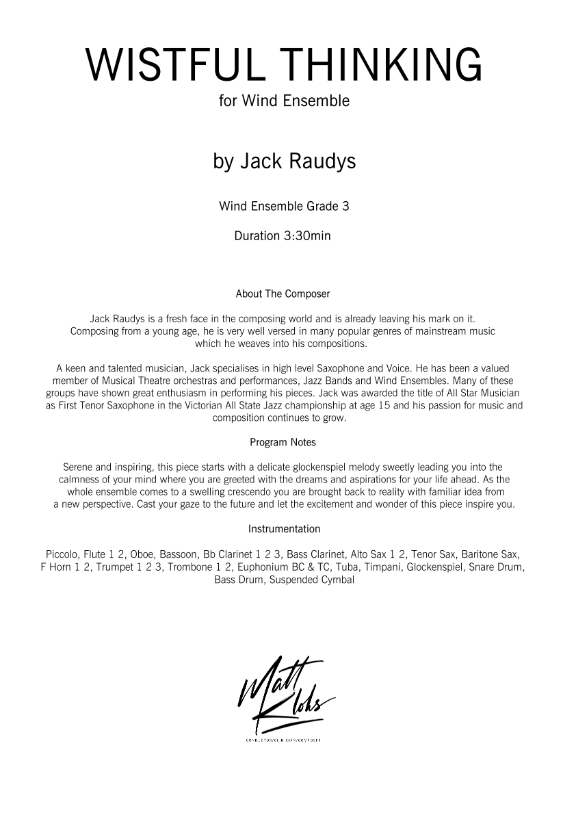 Grade 3 - Wistful Thinking