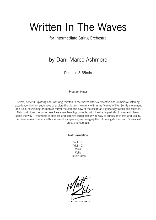 String Orchestra - Intermediate - Written In The Waves