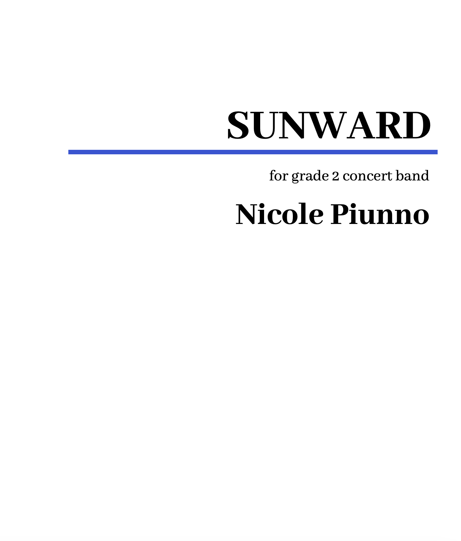Grade 2 - Sunward - Nicole Piunno
